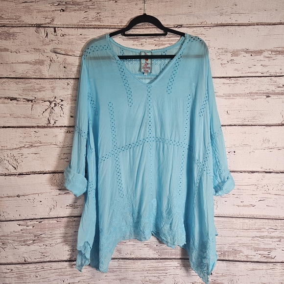 Johnny Was Tops - Johnny Was eyelet tunic